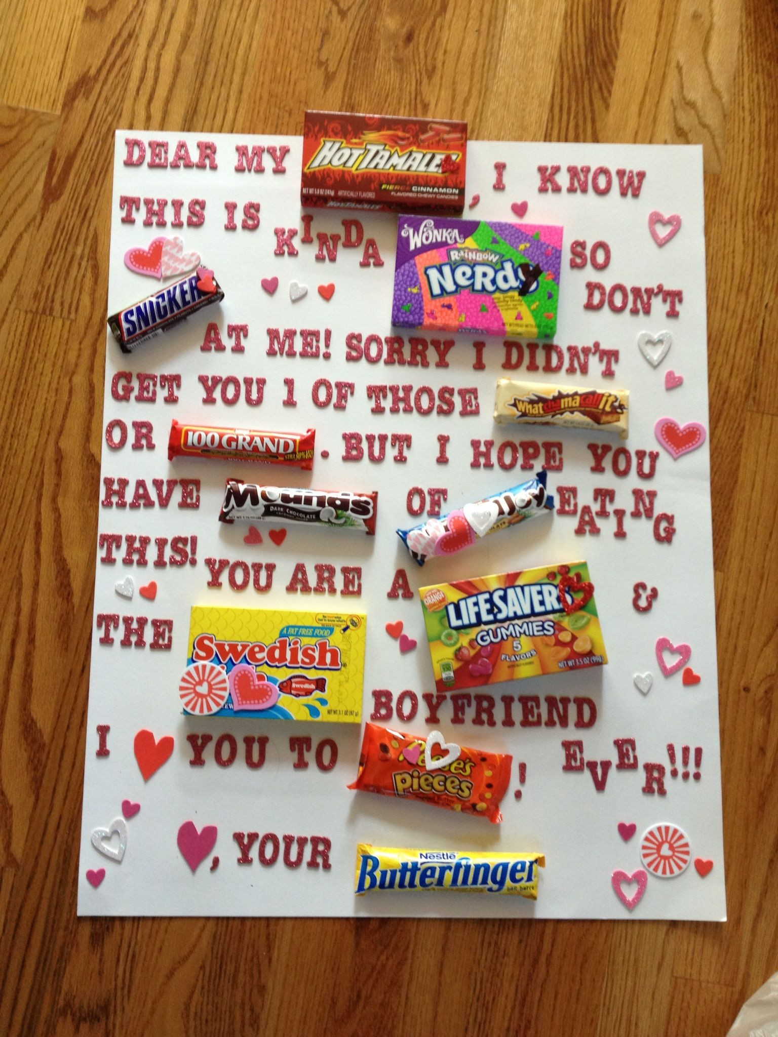 Candy Gift Ideas For Boyfriend
 What I made my boyfriend for Valentines day