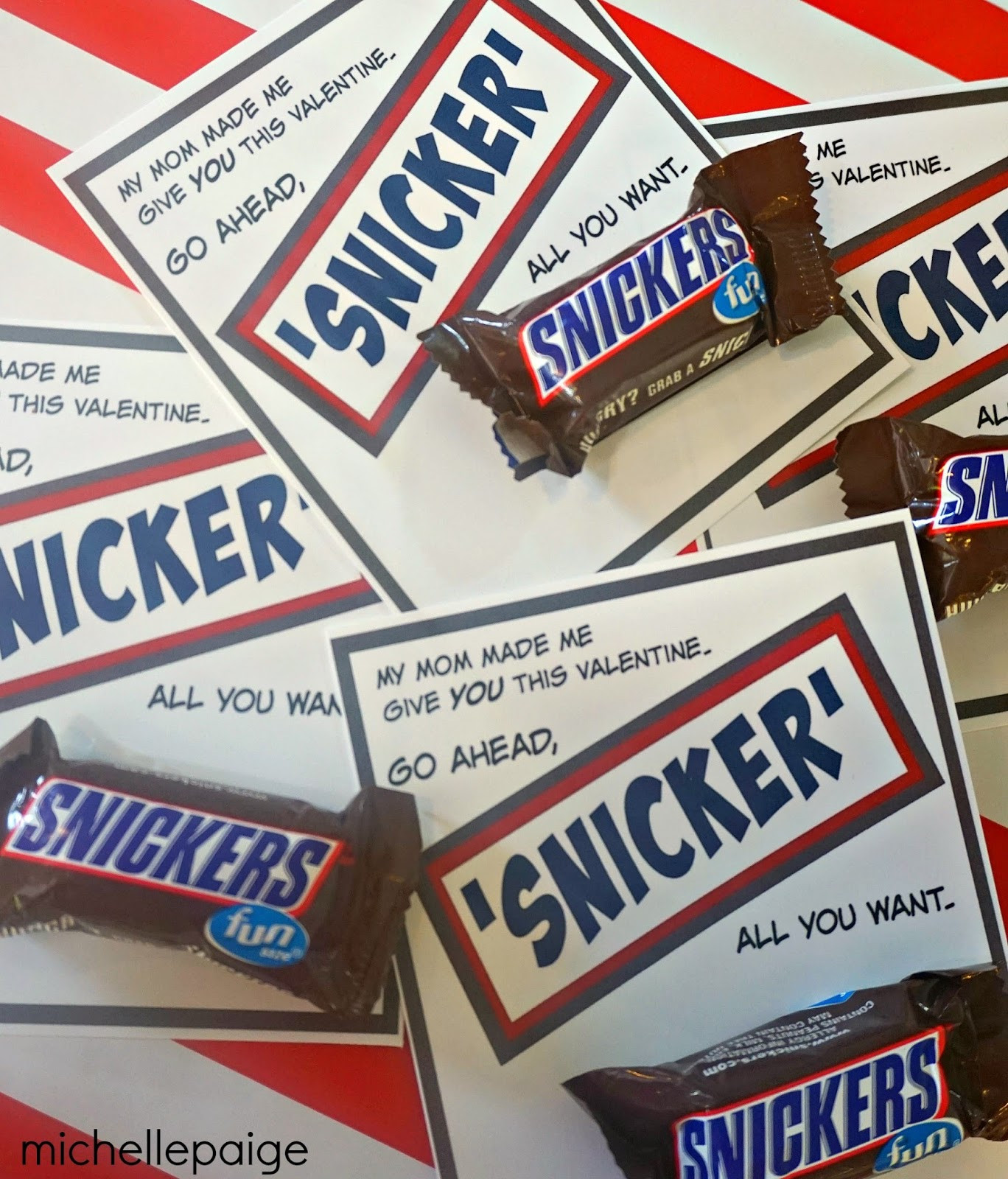 Candy Puns For Valentines Day
 michelle paige blogs Snickers Valentines for a Teenager