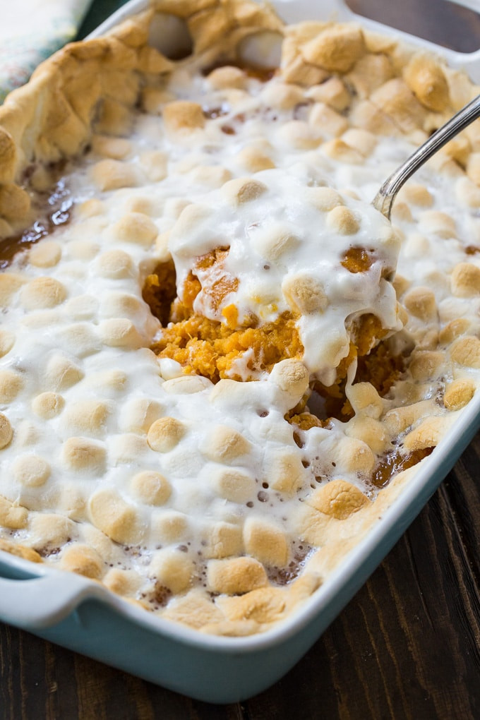 Canned Sweet Potato Casserole With Marshmallows
 Sweet Potato Casserole with Marshmallows Spicy Southern