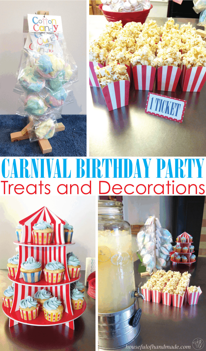 Carnival Birthday Decorations
 Carnival Birthday Party Part 2 Treats & Decorations