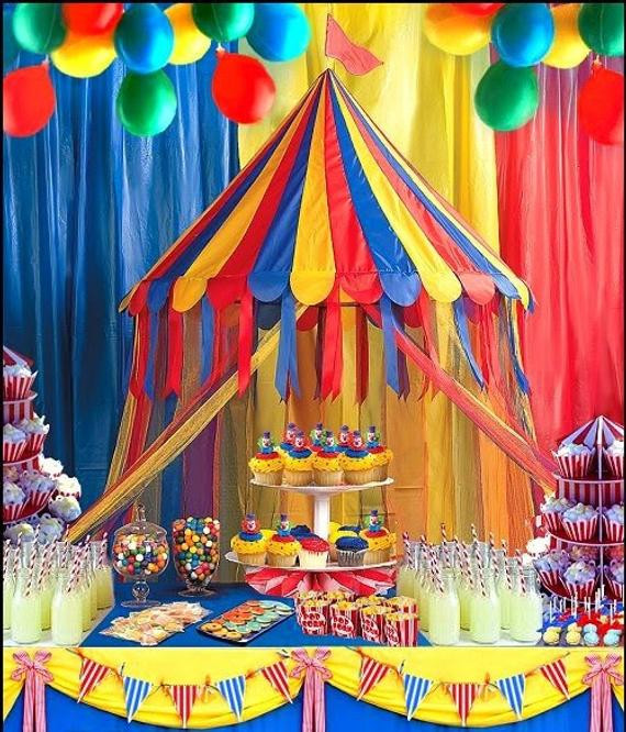 Carnival Birthday Decorations
 1 Carnival Party buffet table Hanging decoration Circus