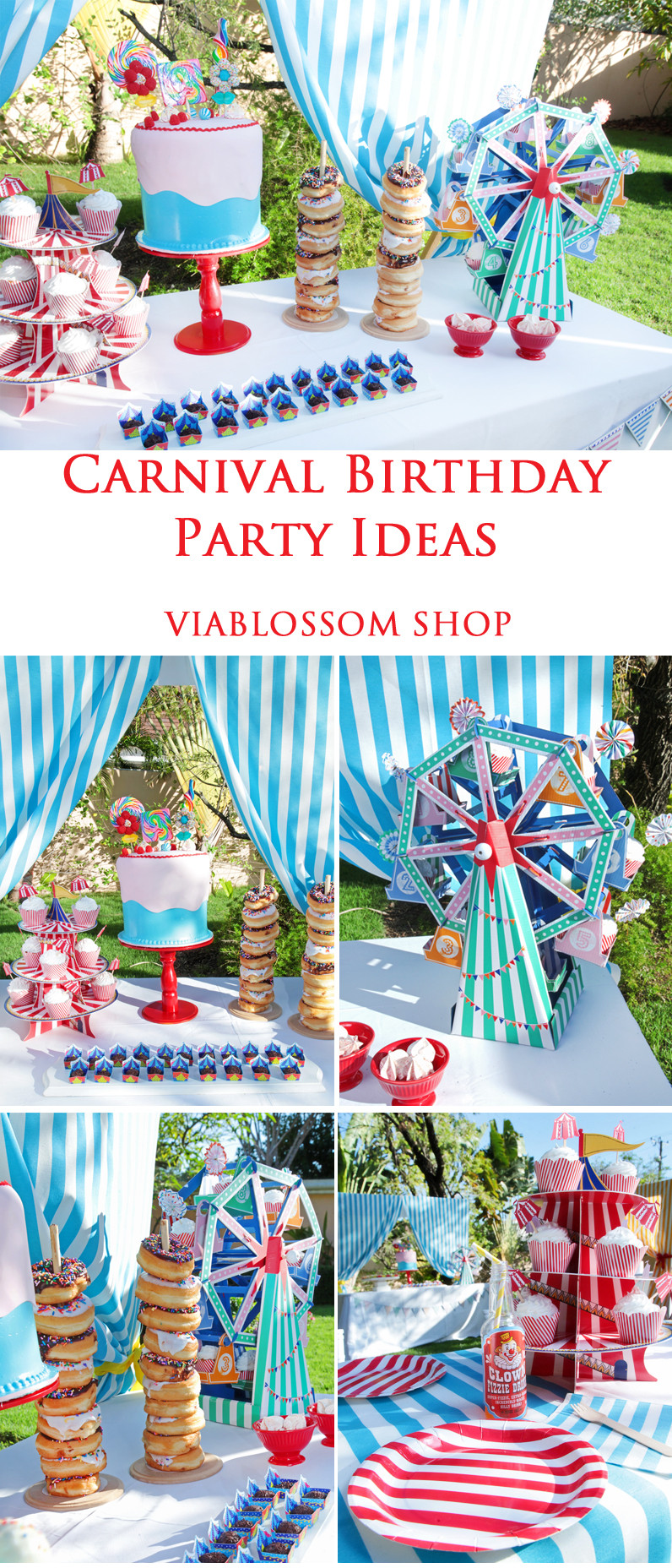Carnival Birthday Decorations
 Carnival Birthday Party Via Blossom
