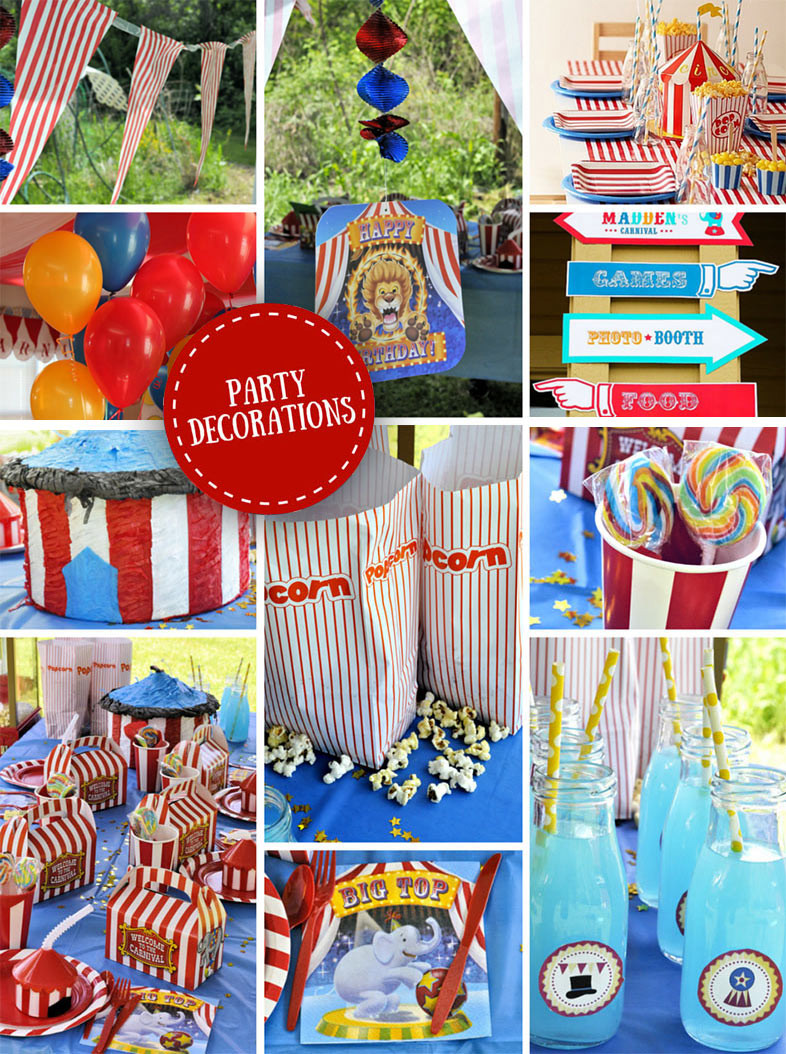 Carnival Birthday Decorations
 Carnival Party Ideas
