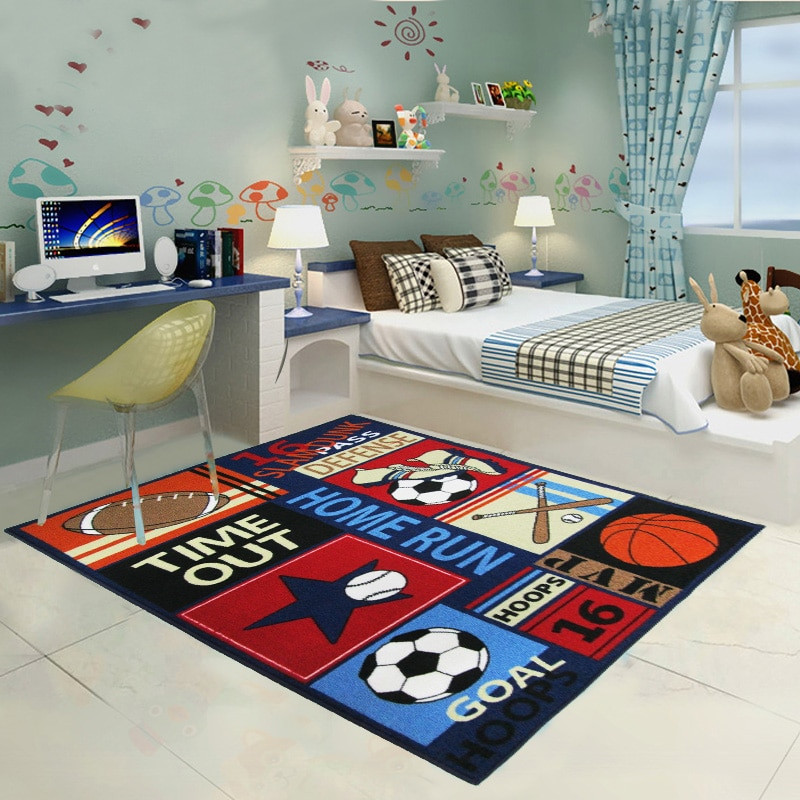 Carpet For Kids Bedroom
 2 Sizes Sports Balls Rug and Carpet for Kids Bedroom Funny