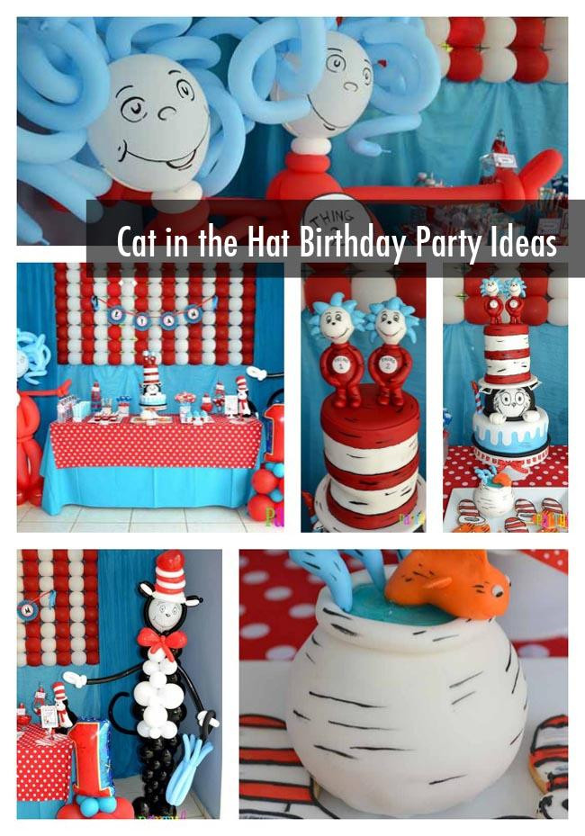 Cat In The Hat Birthday Party Ideas
 Cat in the Hat First Birthday Party Spaceships and Laser