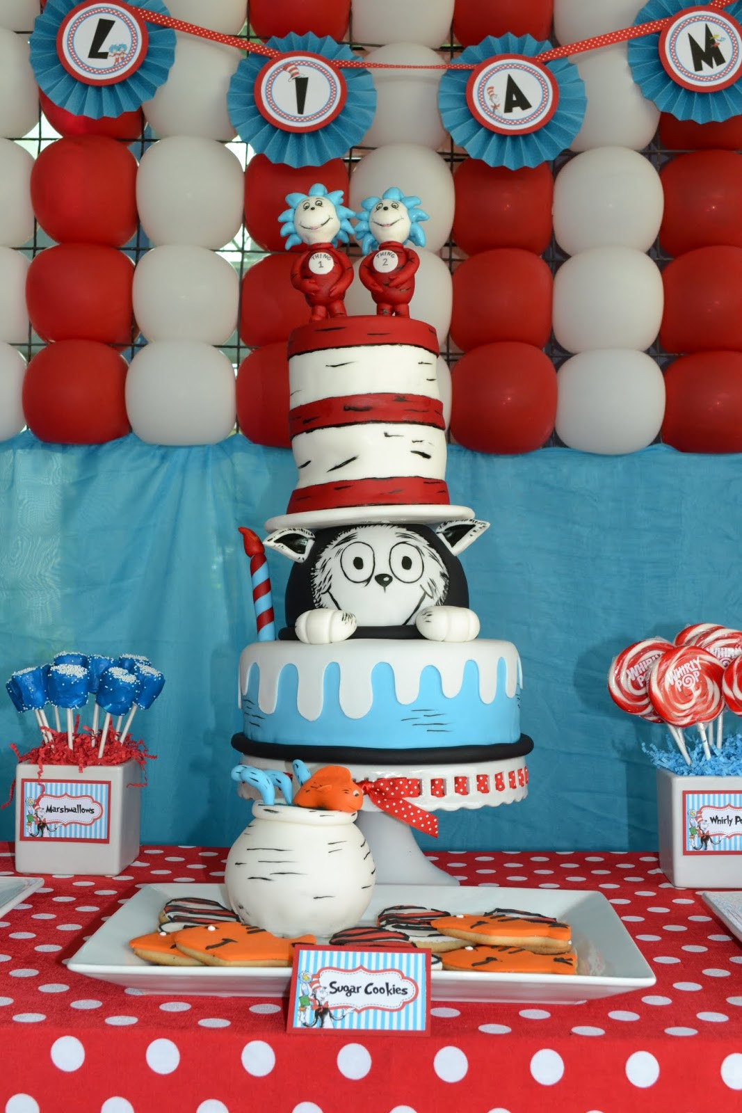 Cat In The Hat Birthday Party Ideas
 Partylicious Events PR The Cat in the Hat 1st Birthday