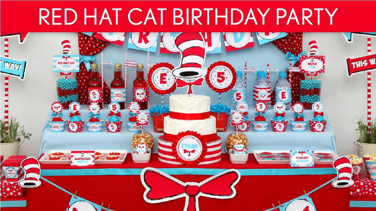 Cat In The Hat Birthday Party Ideas
 Dr Seuss Cat in The Hat Birthday Party Ideas Red Hat