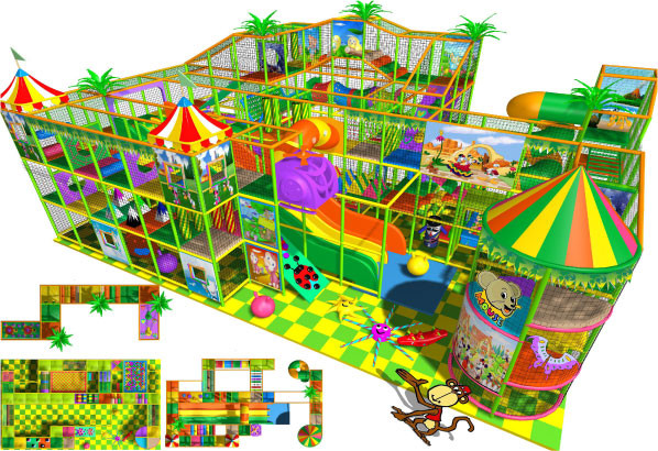Caterpillar Kids Place Indoor Playground
 Cat and Mouse indoor play equipment 270 011