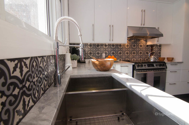 Cement Tile Kitchen Backsplash
 Cement tiles backsplash Contemporary Kitchen