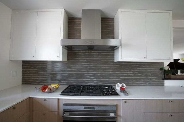 Cement Tile Kitchen Backsplash
 Concrete kitchen backsplash Contemporary Kitchen
