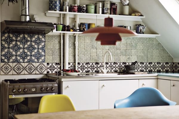 Cement Tile Kitchen Backsplash
 Create a decorative kitchen backsplash with cement tiles
