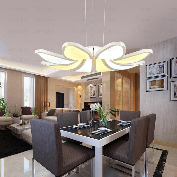 Chandelier Lights For Living Room
 Unique Hanging Flower Shaped Led Chandelier Lights For