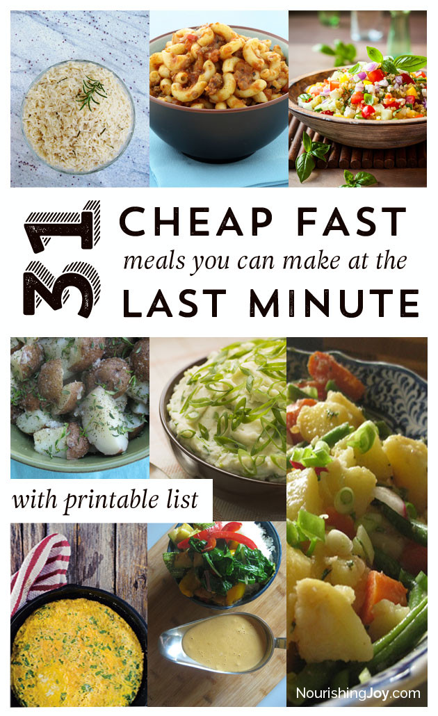 Cheap And Easy Dinner Ideas
 31 Cheap Last Minute Real Food Dinner Ideas Nourishing Joy