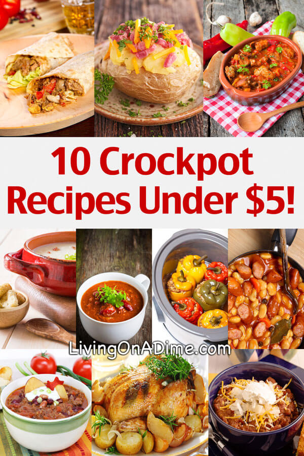 Cheap Dinner Ideas
 10 Crockpot Recipes Under $5 Easy Meals Your Family Will