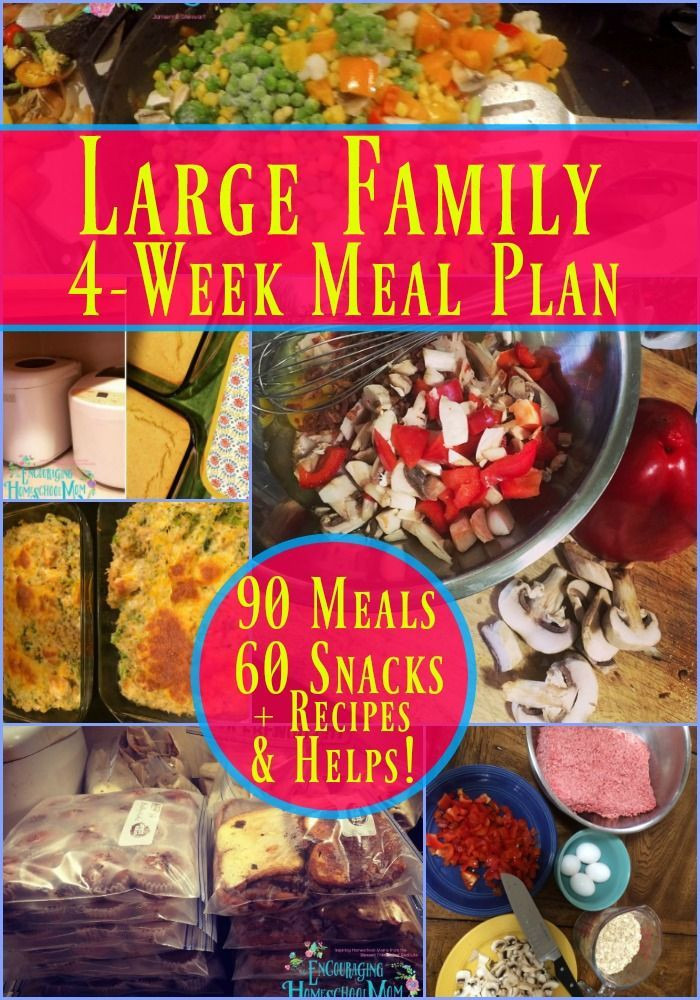 Cheap Dinner Ideas For Family
 Family Meal Plan 4 Weeks 90 Family Meals 60