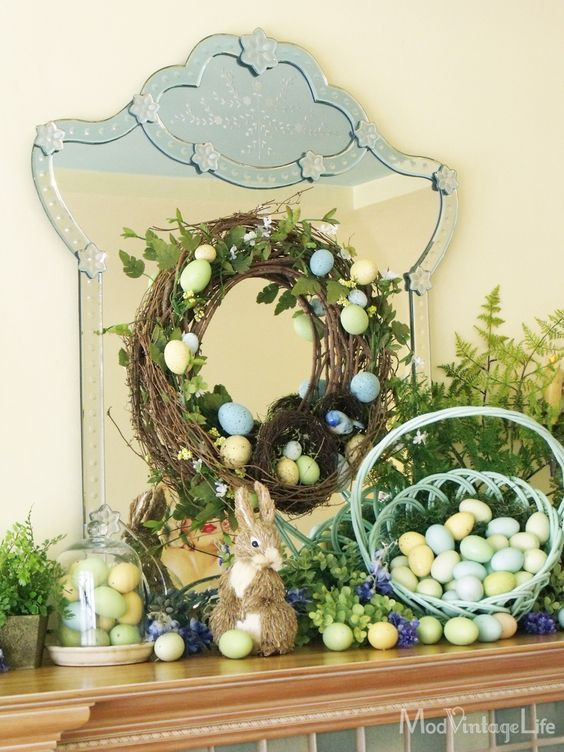 Cheap Easter Party Ideas
 Top 19 Easter & Spring Interior Mantel Decor – Easy Design