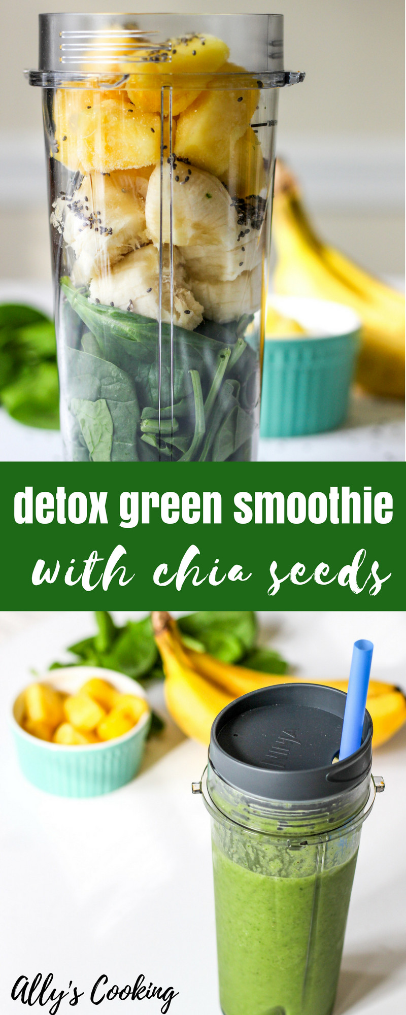 Chia Seeds Smoothies Recipes
 Detox Green Smoothie with Chia Seeds Recipe