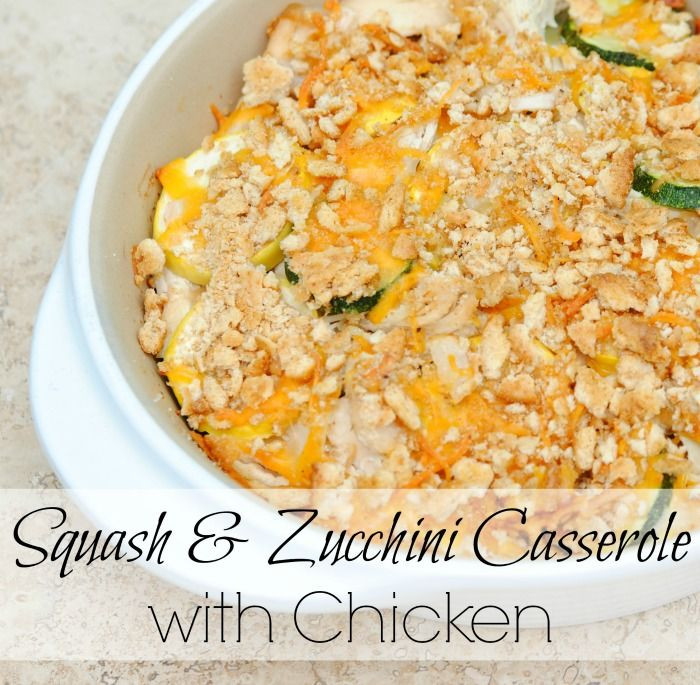 Chicken And Squash Casserole
 Squash and Zucchini Casserole with Chicken Easy Dinner Recipe