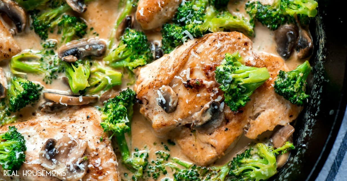 Chicken Broccoli Mushrooms Casserole
 Creamy Broccoli and Mushroom Chicken ⋆ Real Housemoms