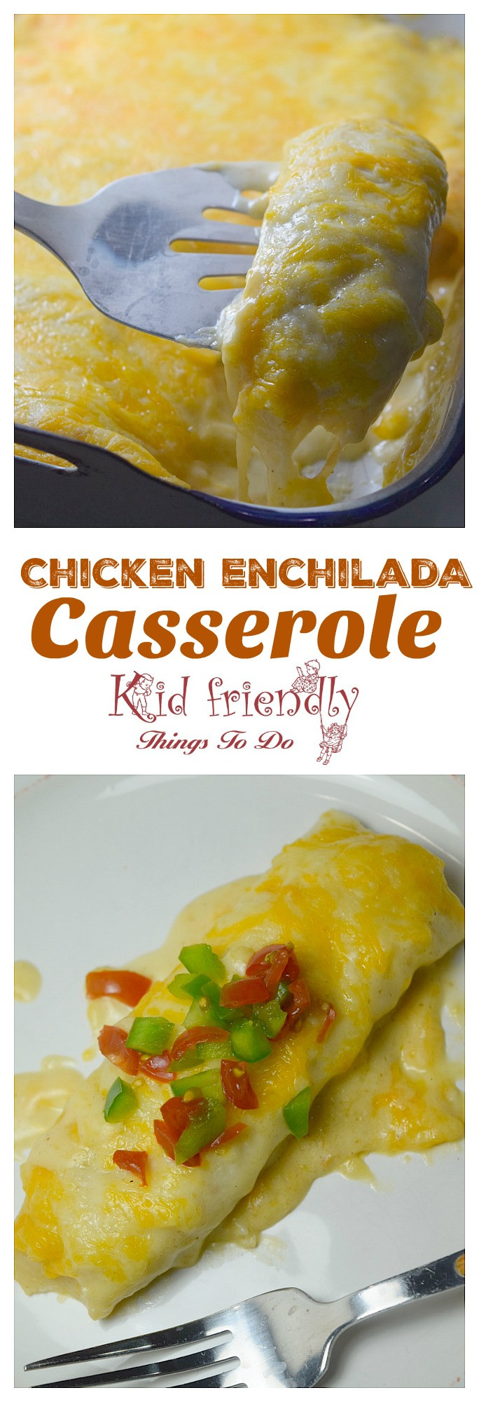 Chicken Enchilada Casserole Cream Cheese
 Chicken Enchilada Casserole with Sour Cream & Cheese Sauce