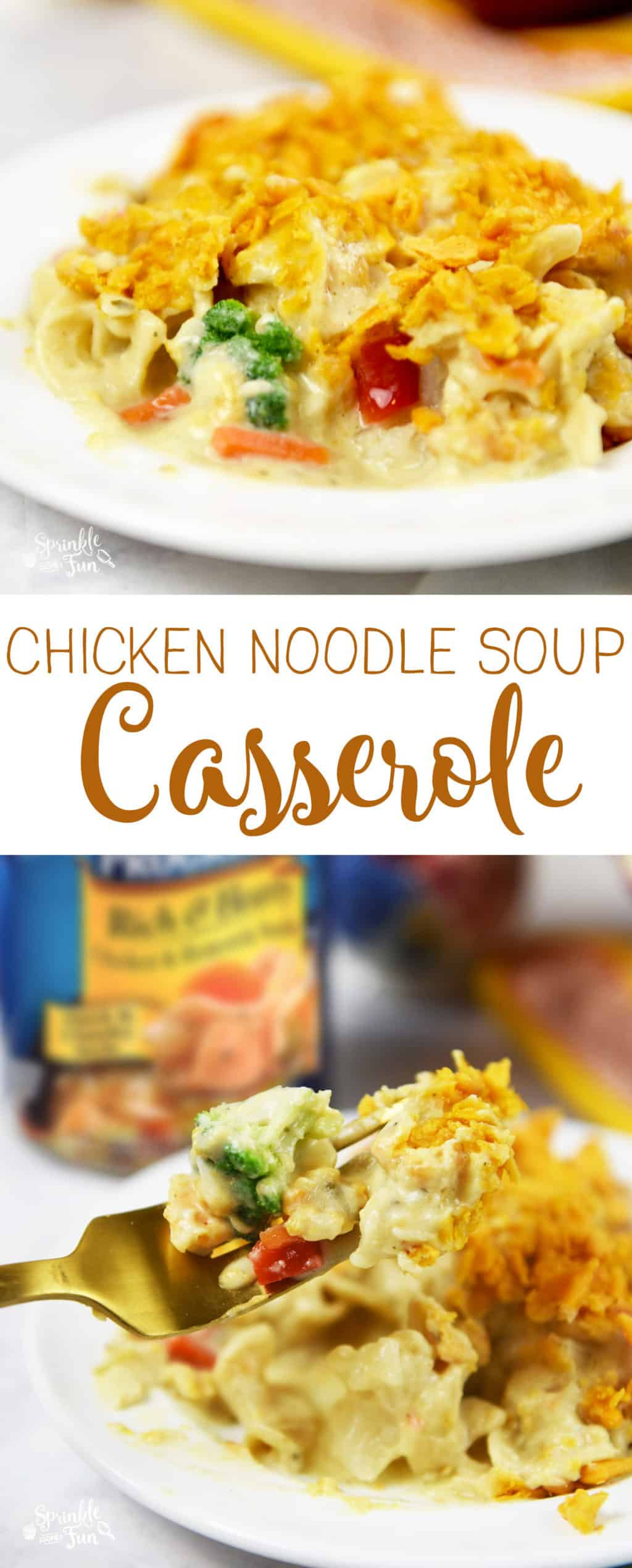 Chicken Noodle Soup Casserole
 Chicken Noodle Soup Casserole with Veggies Sprinkle Some Fun