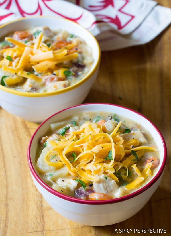 Chicken Potato Soup Slow Cooker
 Healthy Slow Cooker Chicken Potato Soup A Spicy Perspective
