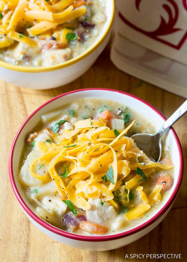 Chicken Potato Soup Slow Cooker
 Healthy Slow Cooker Chicken Potato Soup A Spicy Perspective