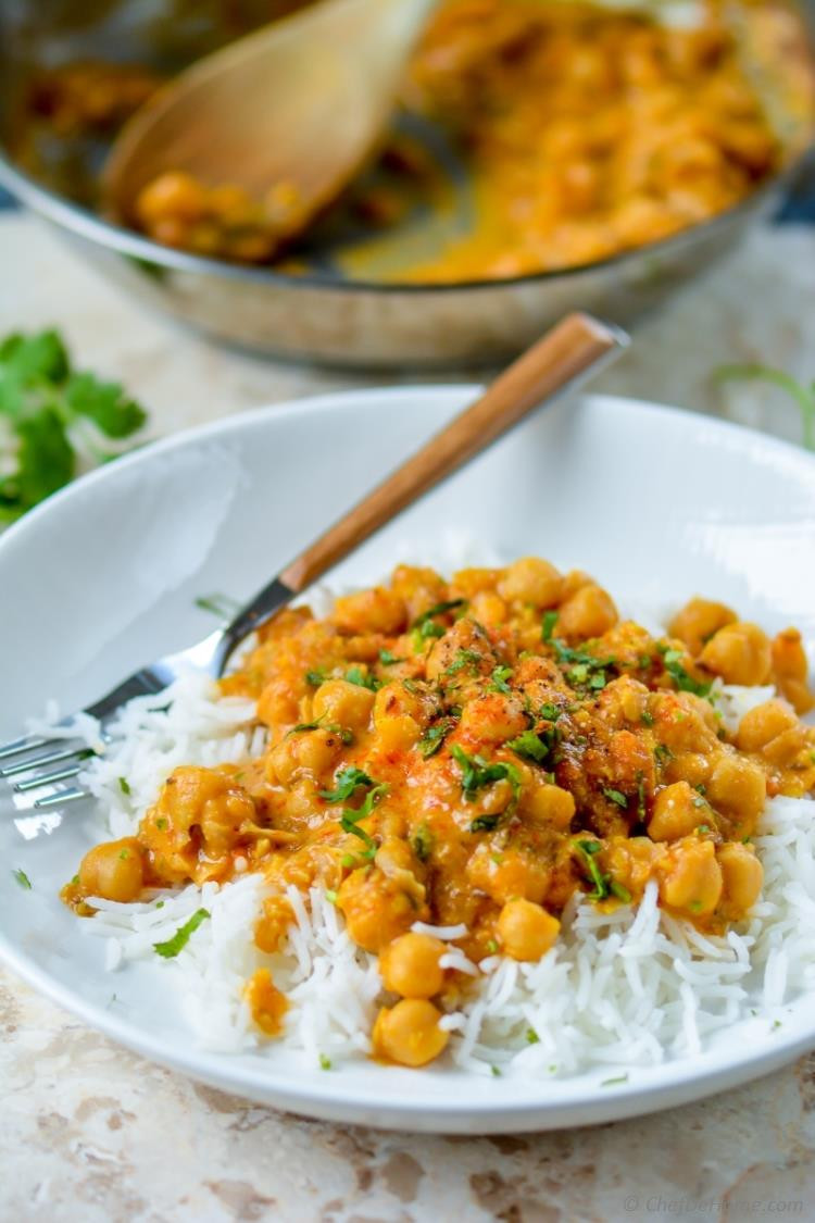 Chickpea Dinner Recipes
 Easy Chickpea Curry with Basmati Rice Recipe