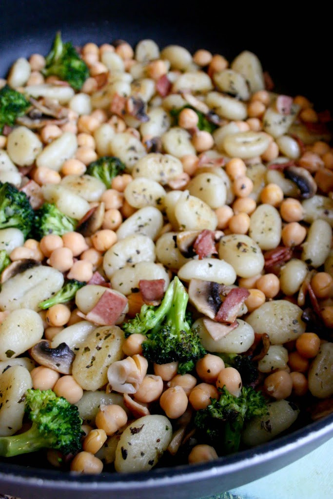 Chickpea Dinner Recipes
 Gnocchi and Chickpea Skillet Dinner