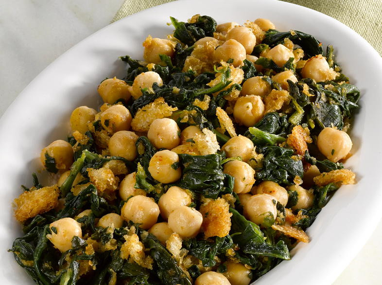 Chickpea Dinner Recipes
 Chickpeas with Spinach Recipe