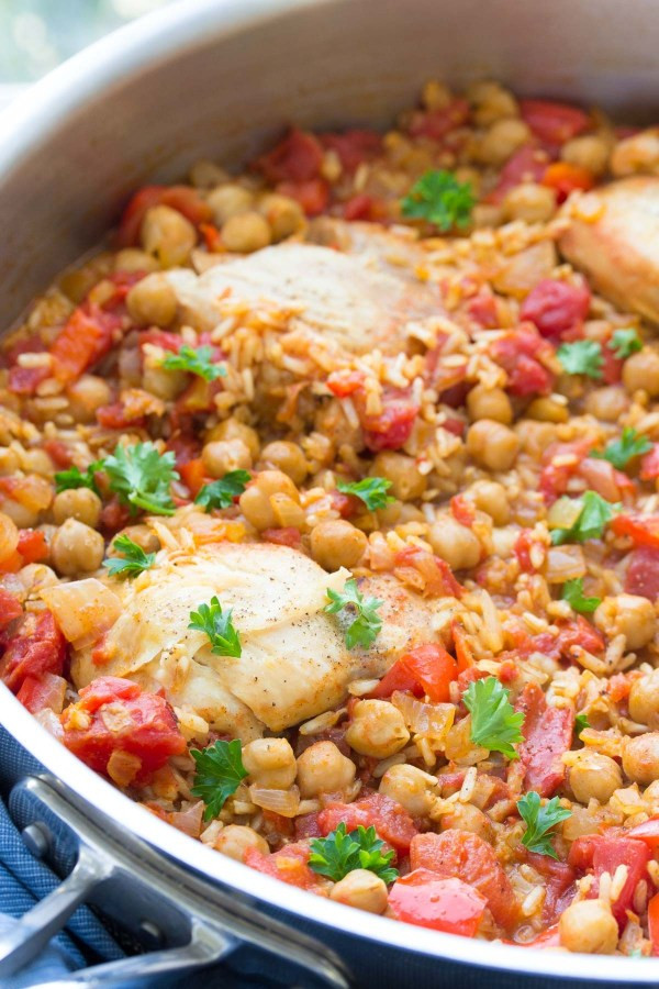 Chickpea Dinner Recipes
 e Pot Spanish Chickpea Chicken