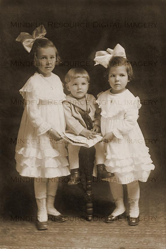 Children Fashion In The 1920S
 Items similar to Young Children 1920s Portrait Brother