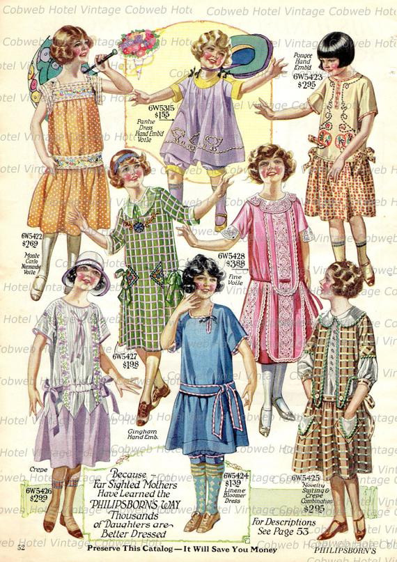 Children Fashion In The 1920S
 Items similar to Digital Download Vintage 1920s Children