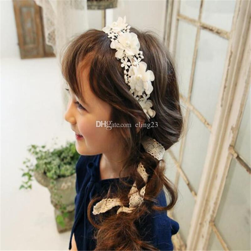 Children'S Wedding Hairstyles Pictures
 2017 New Fashion Children S Hair Flower Lace Ribbon