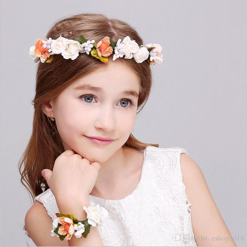 Children'S Wedding Hairstyles Pictures
 Children S Wedding Dress Girls Flower Hair Band Bracelet
