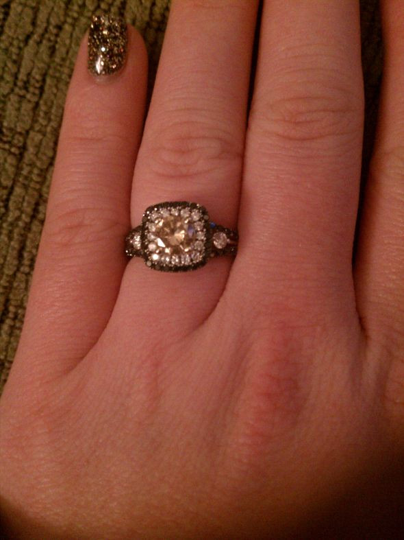 Chocolate Diamond Wedding Rings
 Black White and Chocolate Diamond Engagement Ring
