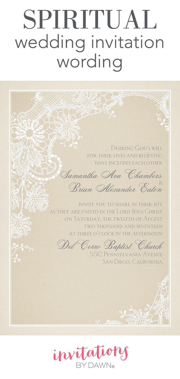 Christian Wedding Invitation
 Your wedding invitation is an opportunity to express your
