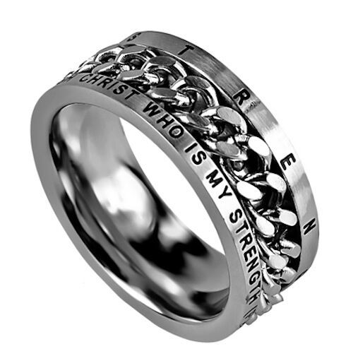Christian Wedding Rings
 Mens Ring with Cross