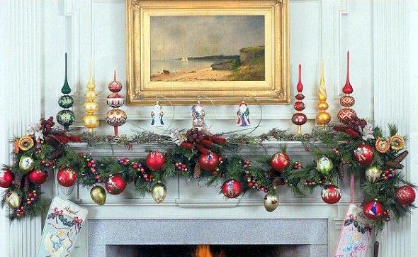 Christmas Swags For Fireplace
 First Lady of the House Christmas Mantle