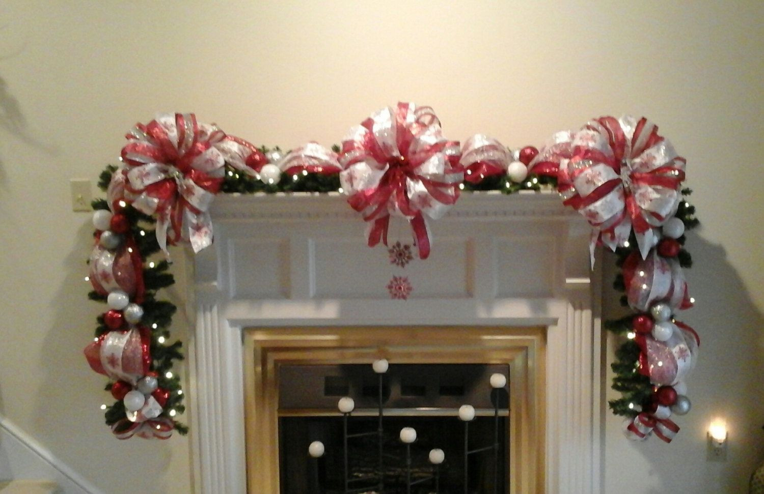 Christmas Swags For Fireplace
 Christmas Fireplace Mantel Garland Swag Lighted Garland