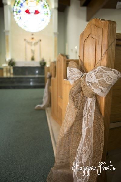 Church Wedding Decorations Ideas Pews
 This might be a less expensive idea for pew decor change