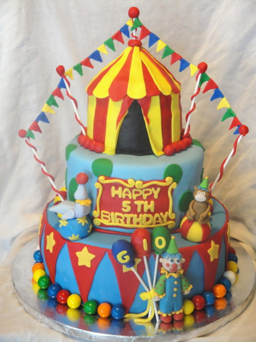 Circus Birthday Cake
 Circus Carnival Birthday Cake CakeCentral
