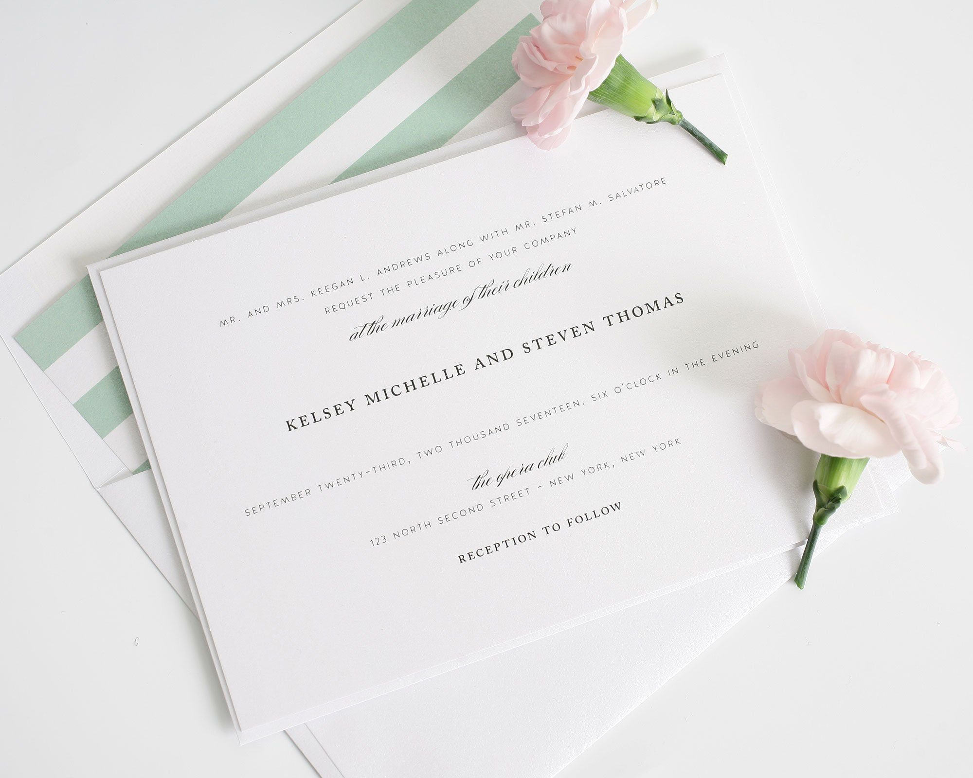 Classic Wedding Invitations
 Classic Wedding Invitations in Soft Jade – Wedding Invitations