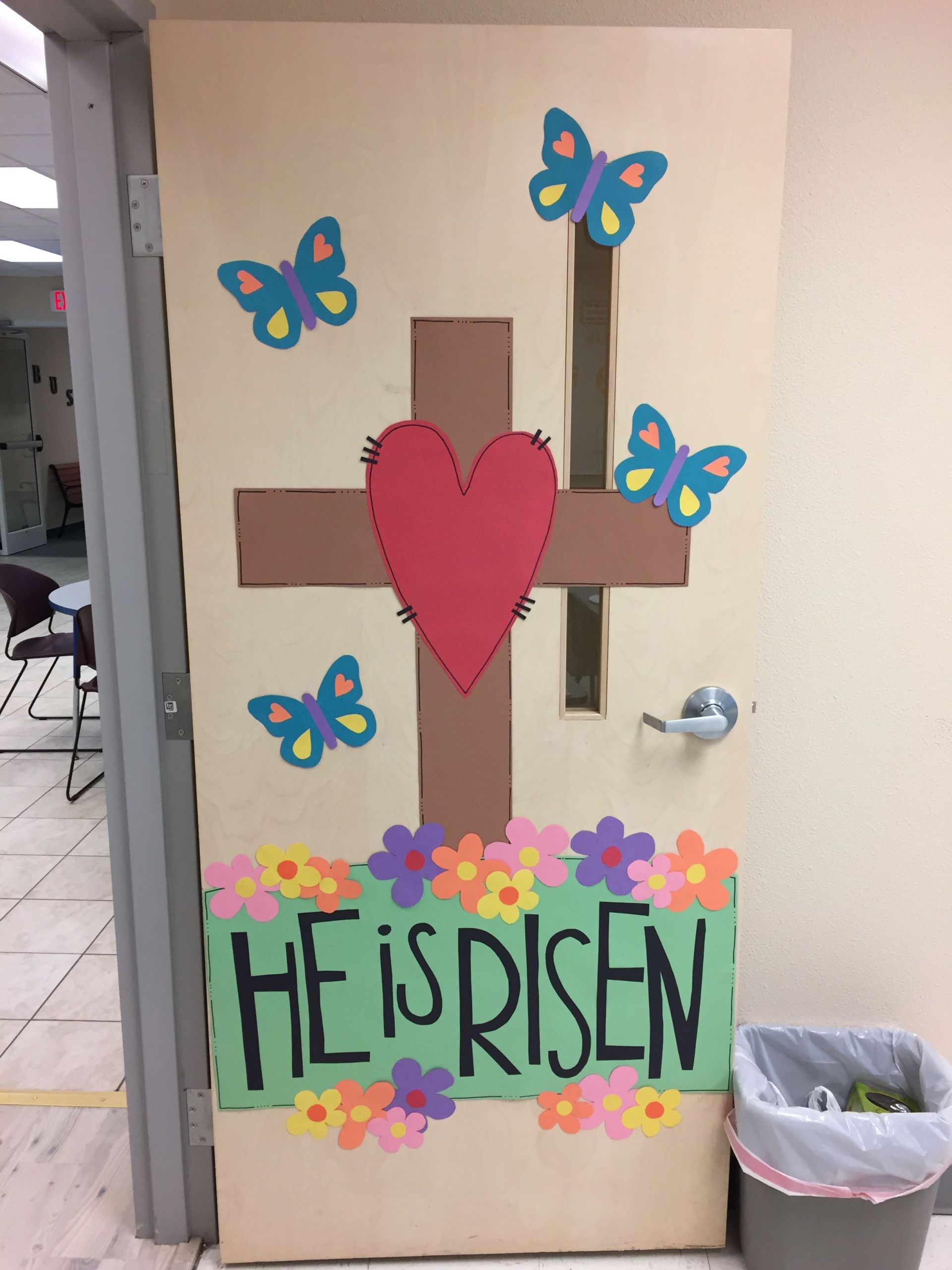 Classroom Easter Party Ideas
 He Is Risen Sunday School classroom door Easter