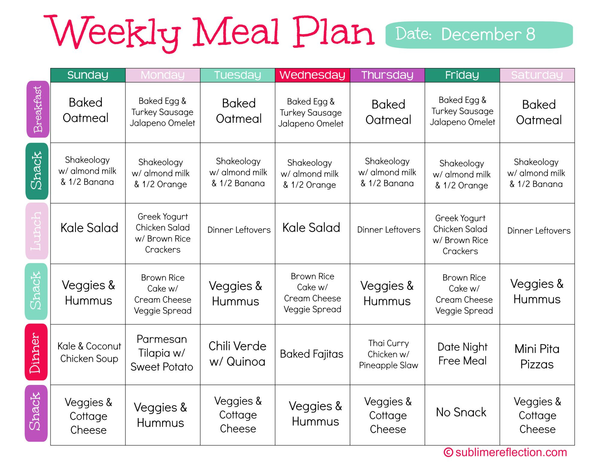 Clean Eating Diet Plan
 Clean Eating Meal Plan 1 Excercise and Fitness