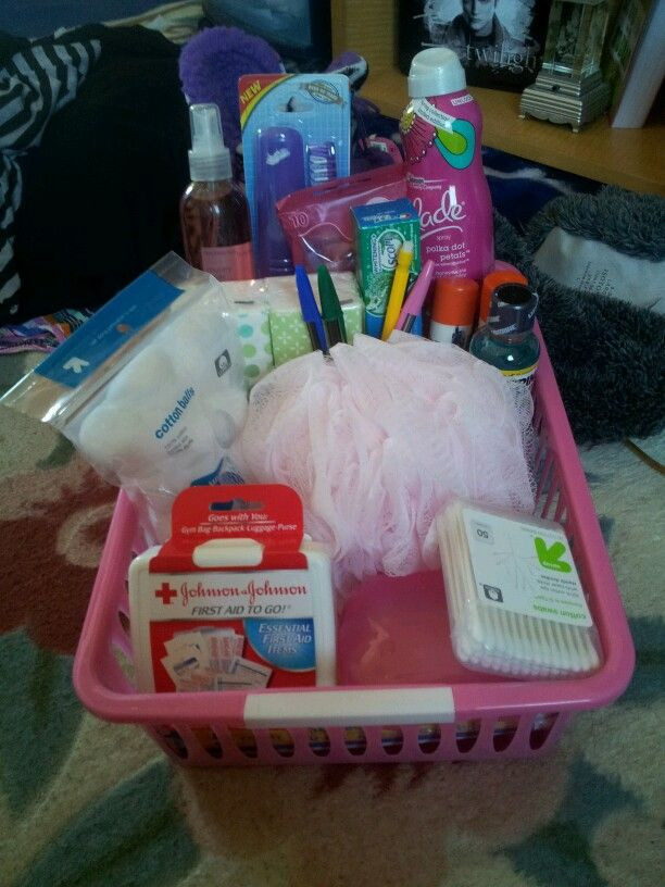 College Girlfriend Gift Ideas
 Gift basket for a person who s going to dorm in college