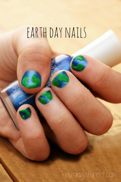 Color Nail Ideas
 Earth Day Nails