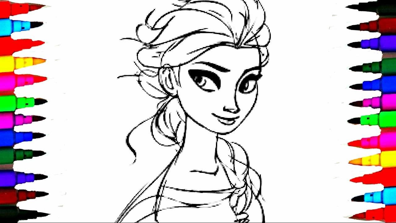 Coloring Pages For Kids Elsa
 Learn Coloring Elsa Kids Cartoons Disney Frozen Princess