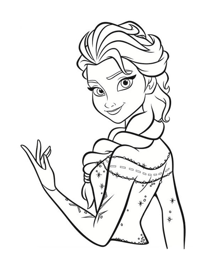 Coloring Pages For Kids Elsa
 Disney Frozen Coloring Pages To Download