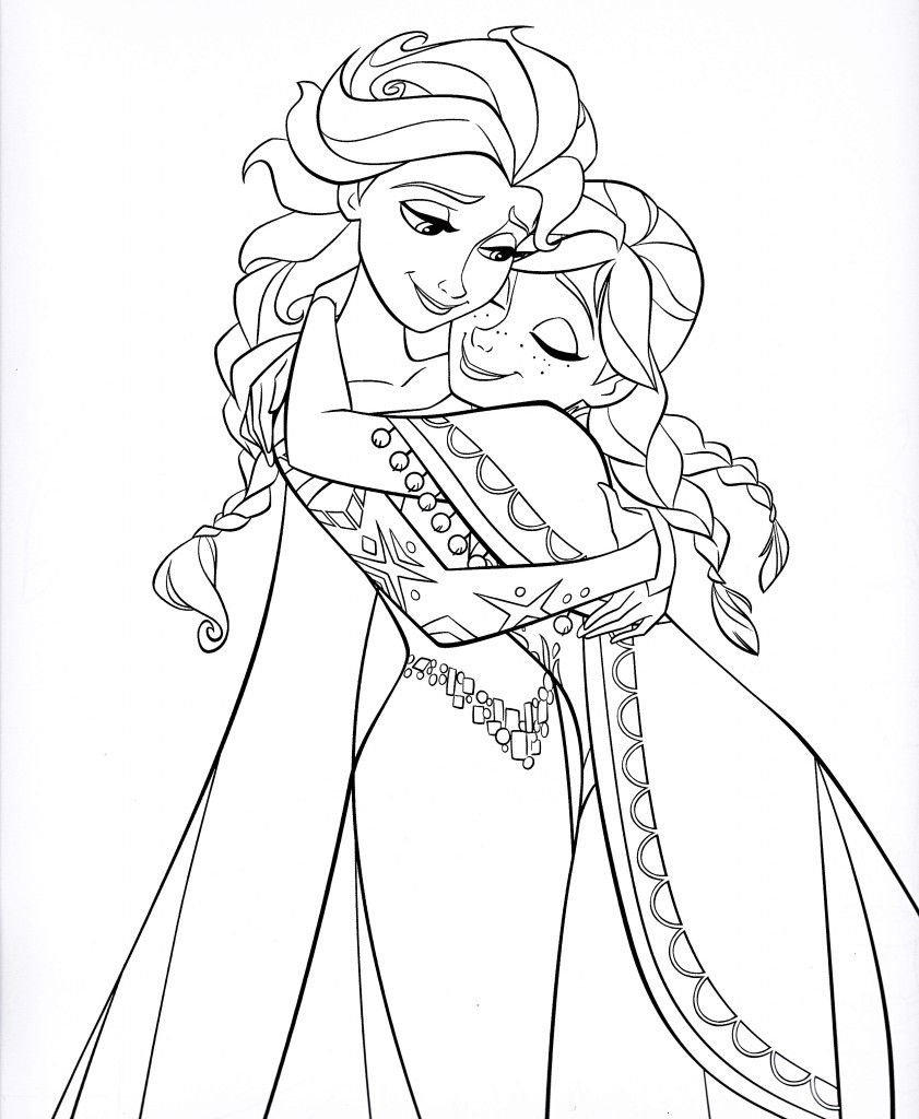 Coloring Pages For Kids Elsa
 coloring pages anna and elsa